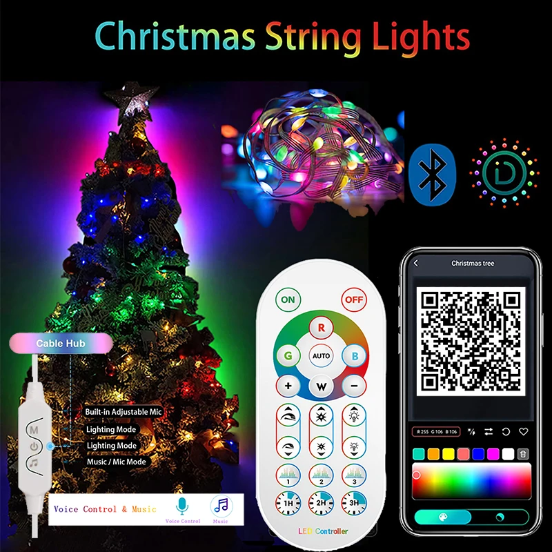 20M LED String Light MIC Bluetooth APP Remote USB Smart Garland Lamp Festoon Led Outdoor Indoor Home Decor Party Christmas Light
20M LED String Light MIC Bluetooth APP Remote USB Smart Garland Lamp Festoon Led Outdoor Indoor Home Decor Party Christmas Light