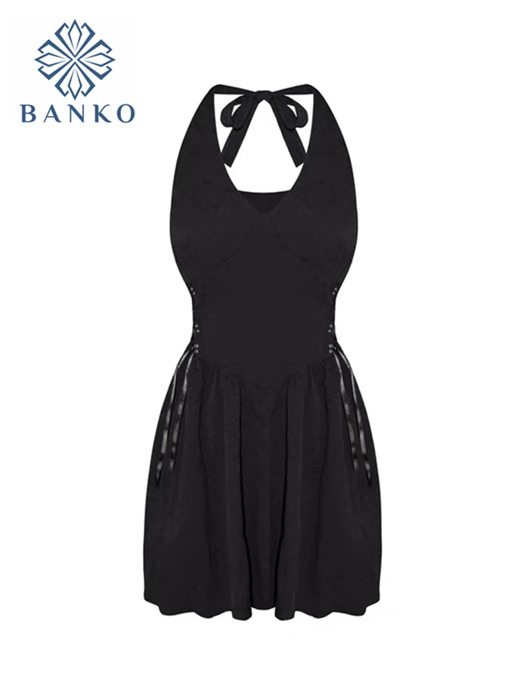 Summer French Sexy Dress Women 2022 Hollow Out Halter Bandage Lace Up V-neck Dresses Fashion Bodycon Party Black A-line Vestidos
Summer French Sexy Dress Women 2022 Hollow Out Halter Bandage Lace Up V-neck Dresses Fashion Bodycon Party Black A-line Vestidos