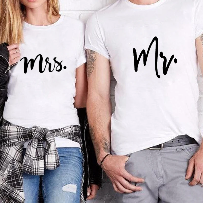 Anniversary Gift Honeymoon Tshirt Mr and Mrs Tee Couple Shirt Funny Matching Letter Couple Cotton T-shirts Wedding T Shirt
Anniversary Gift Honeymoon Tshirt Mr and Mrs Tee Couple Shirt Funny Matching Letter Couple Cotton T-shirts Wedding T Shirt