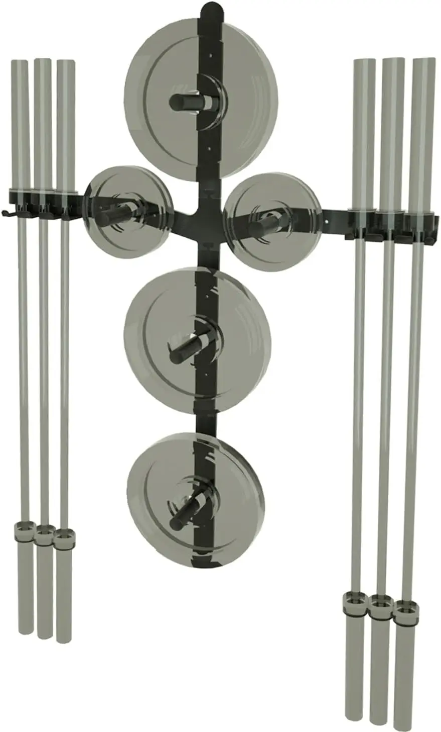 ZEUTSPEK\u2013 5 Pegs & 6 Barbells Load Up to 1060 LBS Wall Mounted weight rack for plates. barbells holder wall mount with
ZEUTSPEK\u2013 5 Pegs & 6 Barbells Load Up to 1060 LBS Wall Mounted weight rack for plates. barbells holder wall mount with