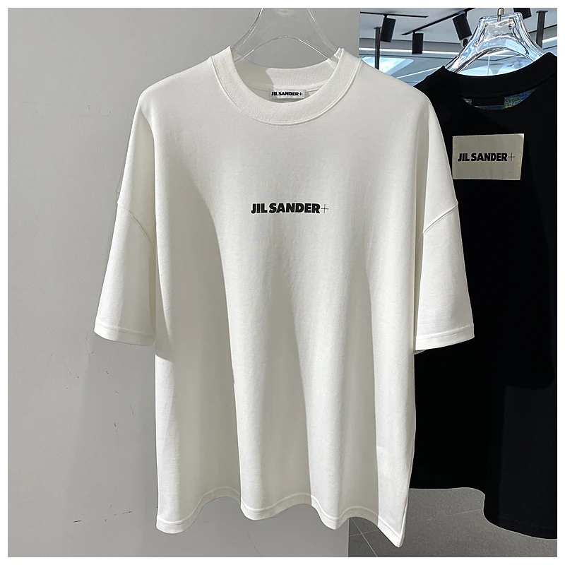 

superior quality. Jil Sander Alphabet Print Men's Short Sleeve Women's T-Shirt, Fashion Oversized Casual T-Shirt, New Summer