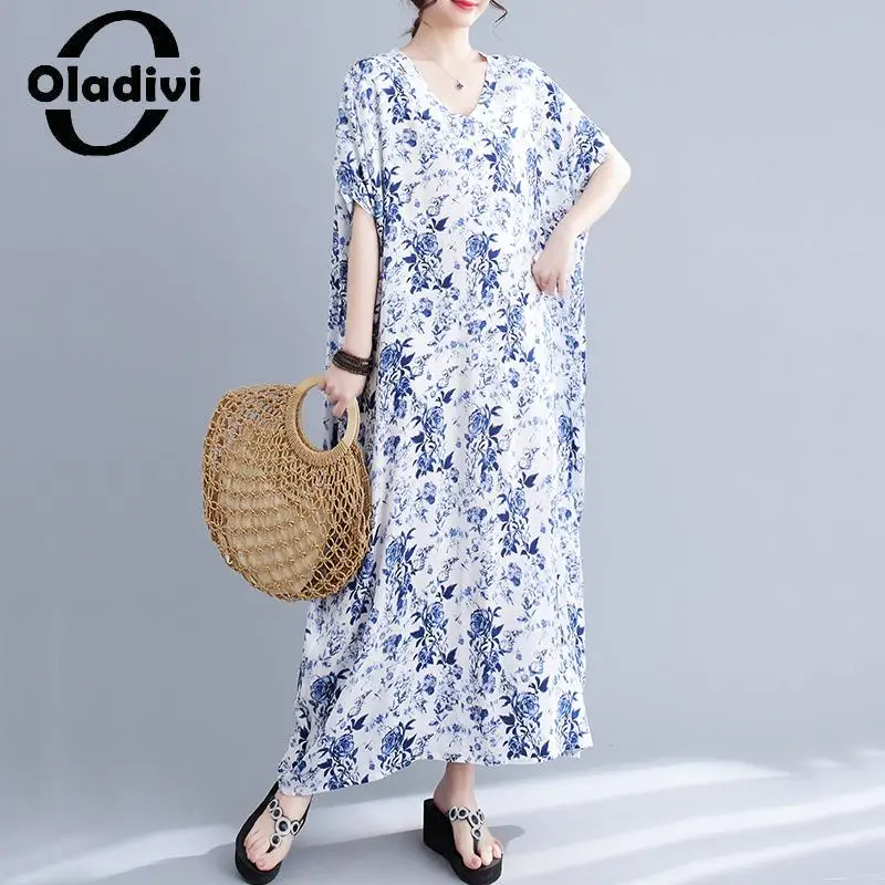 Oladivi Fashion Print Women Bohemian Beach Dress 2023 Summer New Short Sleeve Maxi Long Dresses Lady Oversized Clothing 9XL 6508
Oladivi Fashion Print Women Bohemian Beach Dress 2023 Summer New Short Sleeve Maxi Long Dresses Lady Oversized Clothing 9XL 6508