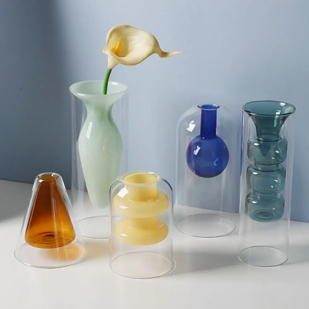 Terrarium Living Room Crafts Hydroponic Clear Glass Vase Home Decoration Plant Glass Bottle Double Wall Flower Vase
Terrarium Living Room Crafts Hydroponic Clear Glass Vase Home Decoration Plant Glass Bottle Double Wall Flower Vase
