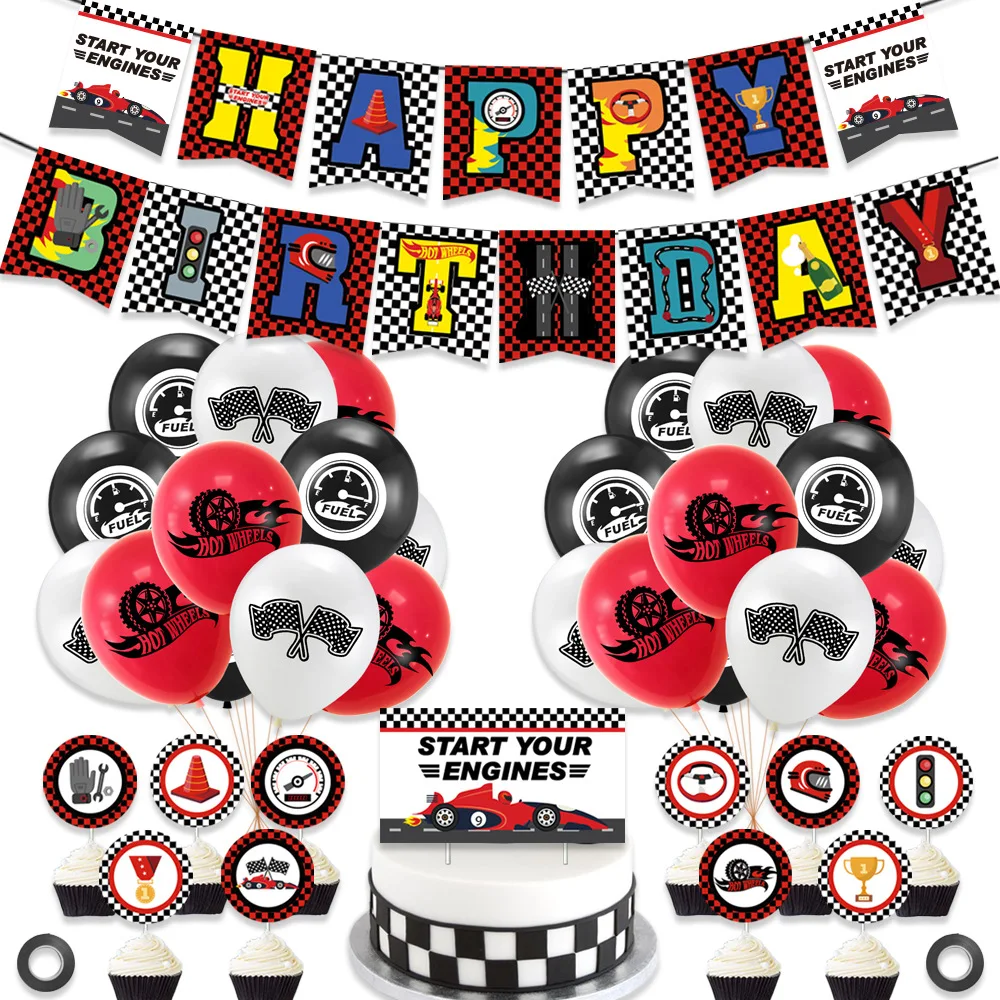 FANGLELAND Racing Themed Party Decorations Boys Birthday Supplies Racing Plaid Creative Banners Cake Decorating Balloons Set
FANGLELAND Racing Themed Party Decorations Boys Birthday Supplies Racing Plaid Creative Banners Cake Decorating Balloons Set