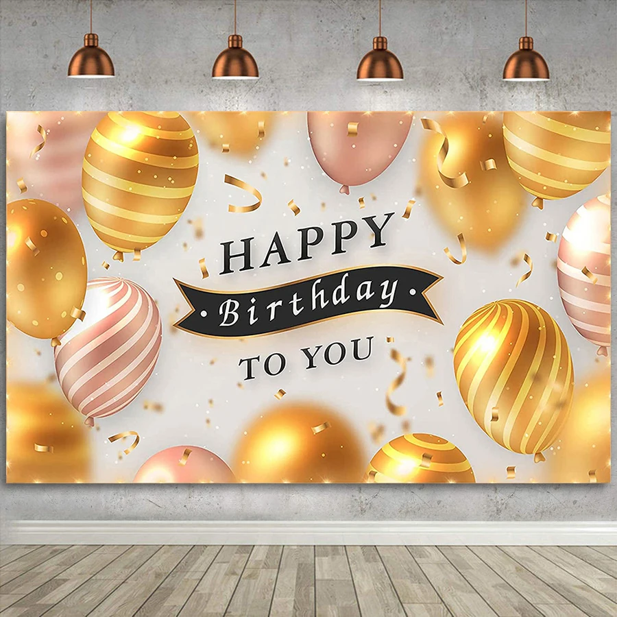 Happy Birthday Backdrop Photo Booth Photography Background Banner Rose Gold White Balloon Confetti Party Wall Decor Poster Cake
Happy Birthday Backdrop Photo Booth Photography Background Banner Rose Gold White Balloon Confetti Party Wall Decor Poster Cake