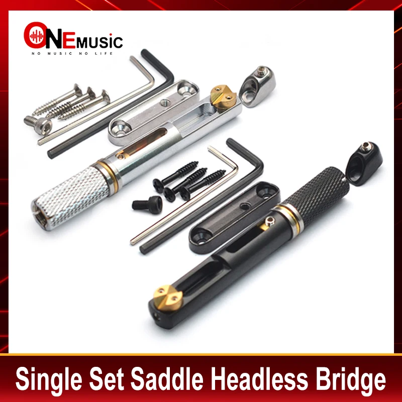 Single Set Saddle Headless Electric Guitar Bridge Tailpiece with Wrench for Headless Electric Guitar Black/Chrome
Single Set Saddle Headless Electric Guitar Bridge Tailpiece with Wrench for Headless Electric Guitar Black/Chrome