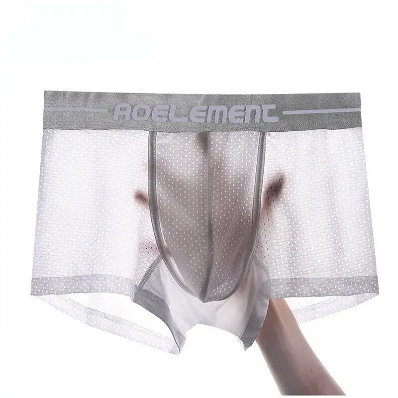 Men's Ice Silk Boxer Shorts Mesh U Pouch Breathable Boxer Briefs Sexy Panties Calsoncillos Para Bikini Hombre Men's Panties
Men's Ice Silk Boxer Shorts Mesh U Pouch Breathable Boxer Briefs Sexy Panties Calsoncillos Para Bikini Hombre Men's Panties