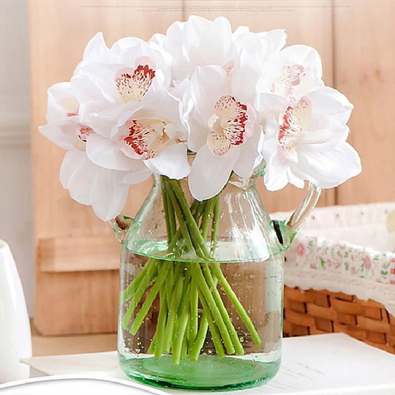 Simulation 6-head Bouquet Orchid Vase Flower Arrangement Living Room Table Decoration Flower DIY Wedding Bridal Hand Flower
Simulation 6-head Bouquet Orchid Vase Flower Arrangement Living Room Table Decoration Flower DIY Wedding Bridal Hand Flower
