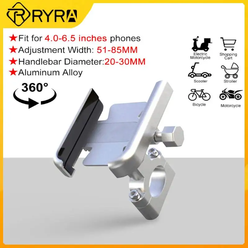 RYRA New Motorcycle Bicycle Phone Holder Aluminum Alloy Bike Handlebar Clip Stand Mount Cell Phone Holder Bracket For 4-6.5 Inch
RYRA New Motorcycle Bicycle Phone Holder Aluminum Alloy Bike Handlebar Clip Stand Mount Cell Phone Holder Bracket For 4-6.5 Inch
