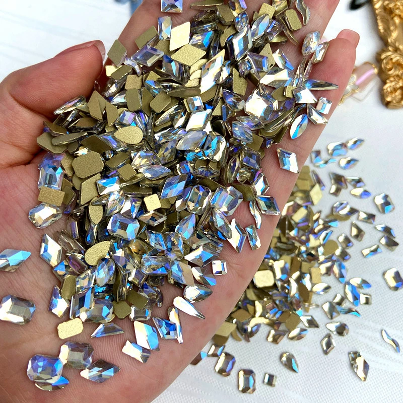 100pcs Aurora Color AB Nail Art Rhinestones Flatback Mix Shaped Twinkling Crystal Stones For 3D Hybrid Gems Nails Decorations
100pcs Aurora Color AB Nail Art Rhinestones Flatback Mix Shaped Twinkling Crystal Stones For 3D Hybrid Gems Nails Decorations
