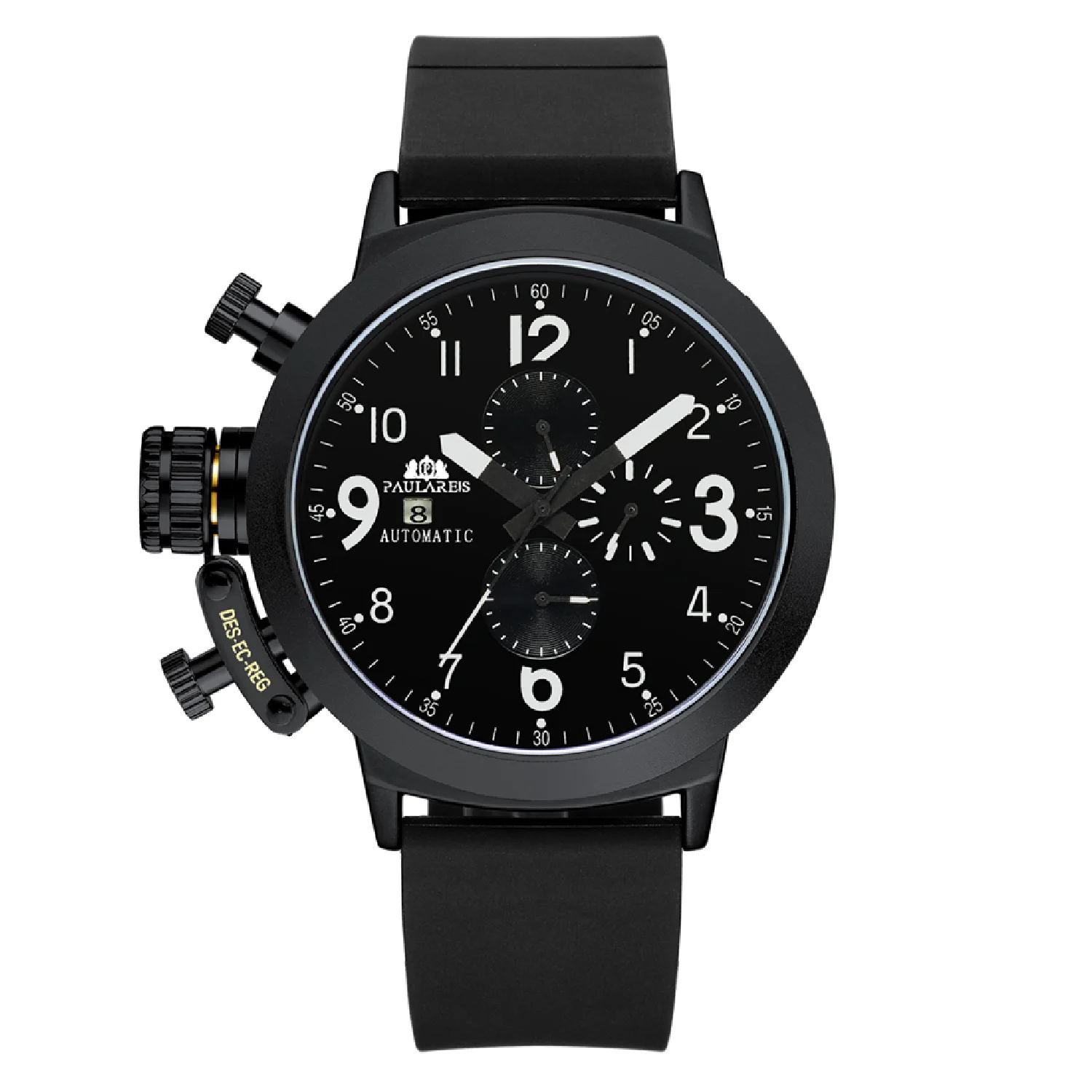 Automatic Self Wind Mechanical Rubber Strap Black Silver Boat Case Orange Blue Yellow Grey Fashion U Left Hand Men Watch
Automatic Self Wind Mechanical Rubber Strap Black Silver Boat Case Orange Blue Yellow Grey Fashion U Left Hand Men Watch