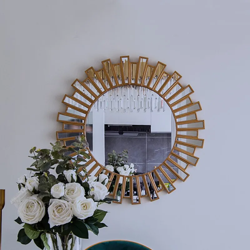Gold Macrame Wall Mirror Round Hanging Design Funky Creative Decoration Mirror Display Apartment Miroir Mural Household Goods
Gold Macrame Wall Mirror Round Hanging Design Funky Creative Decoration Mirror Display Apartment Miroir Mural Household Goods