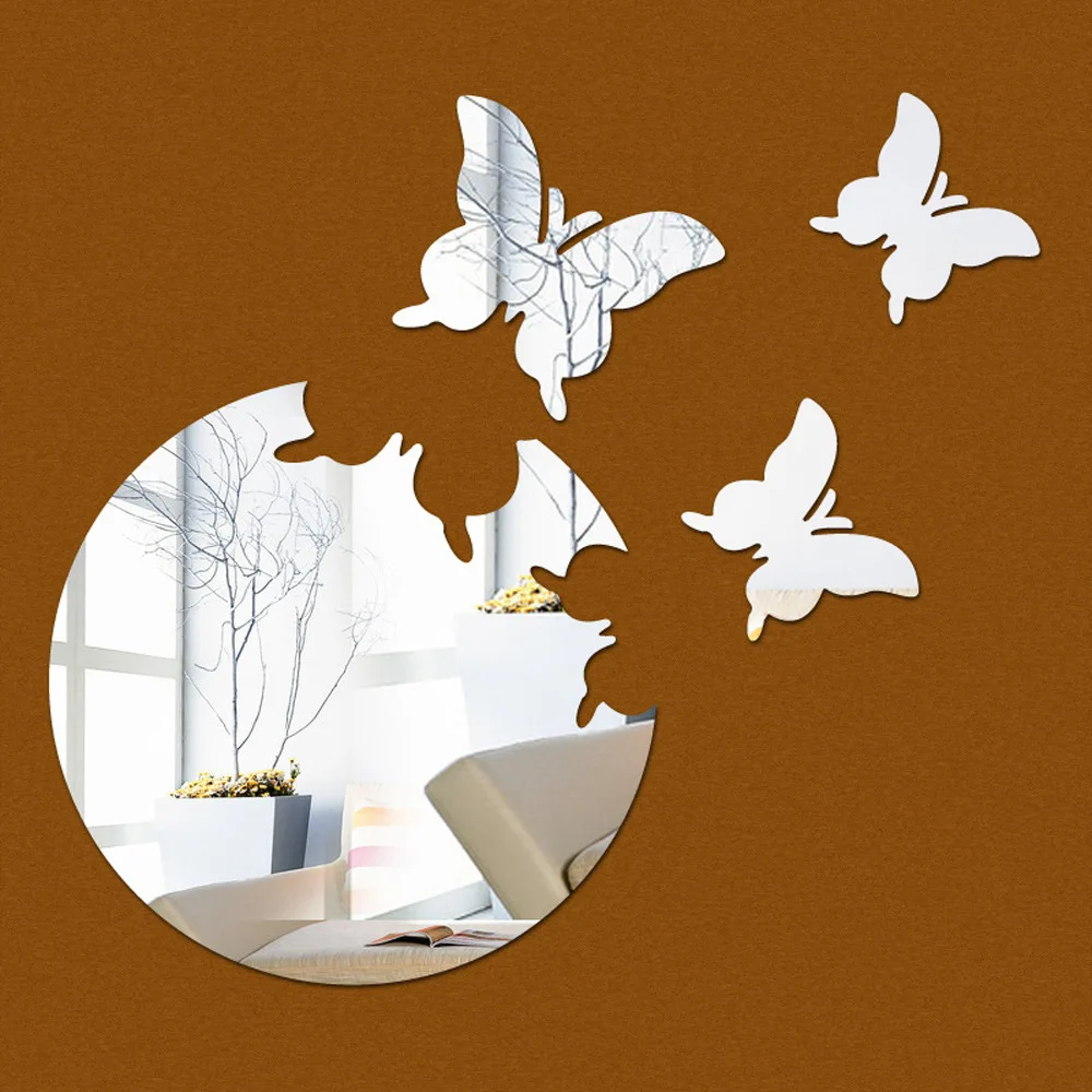 4pc/set 3D Butterfly Mirror Wall Sticker Decal Removable Self-Adhesive Acrylic Mirror Living room Bedroom Shower Wall Decoration
4pc/set 3D Butterfly Mirror Wall Sticker Decal Removable Self-Adhesive Acrylic Mirror Living room Bedroom Shower Wall Decoration