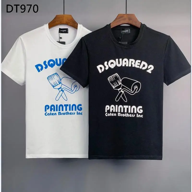 Хлопковая рубашка Dsquared2 с круглым вырезом и коротким рукавом, Повседневная футболка с буквенным принтом, DT970
Хлопковая рубашка Dsquared2 с круглым вырезом и коротким рукавом, Повседневная футболка с буквенным принтом, DT970