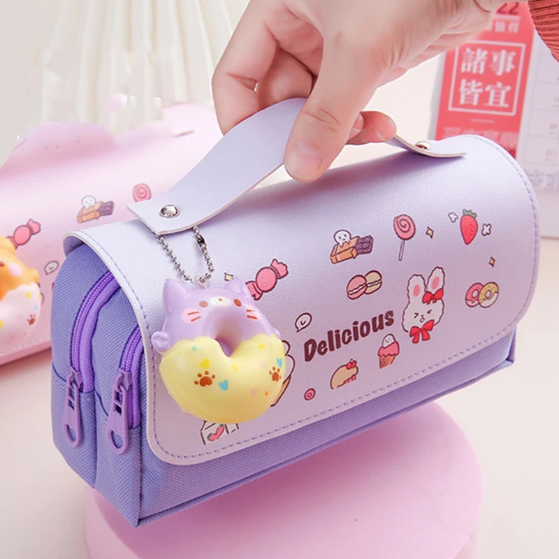 Cat Decompression Pencil Case Large Capacity Pencil Box Double Layer Portable Handle Storage Box School Pouch Stationery
Cat Decompression Pencil Case Large Capacity Pencil Box Double Layer Portable Handle Storage Box School Pouch Stationery