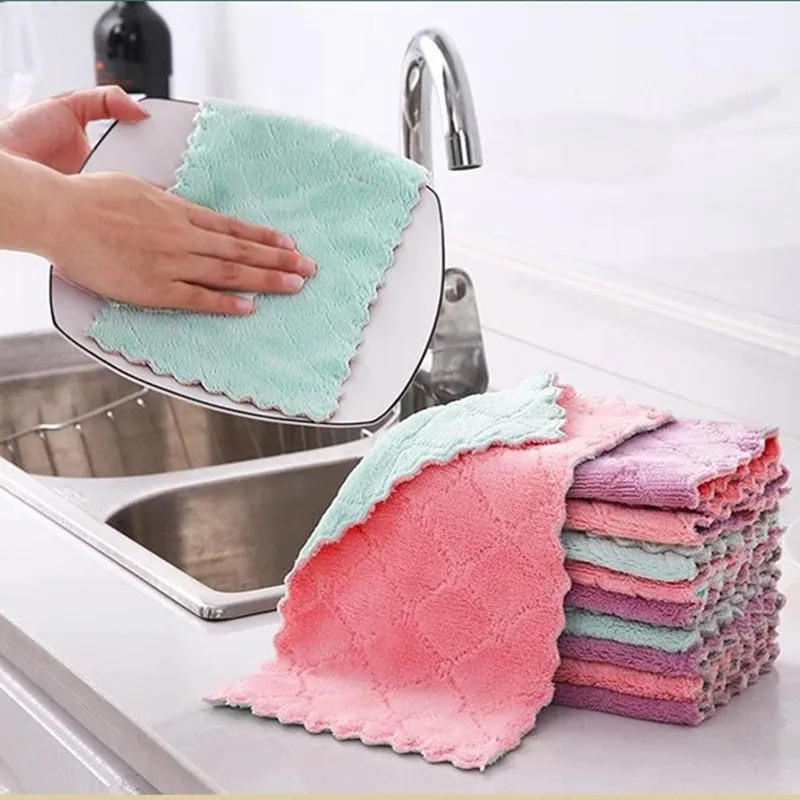 2/5pcs 25*25cm Microfiber Coral Fleece Home Cleaning Towel Glass Kitchen Cleaning Cloth Wipe Table Window Dish Towel Ragcloth
2/5pcs 25*25cm Microfiber Coral Fleece Home Cleaning Towel Glass Kitchen Cleaning Cloth Wipe Table Window Dish Towel Ragcloth