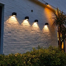 LED Solar Light Outdoor Garden Square Wall Lamp Sunlight Sensor IP65 Waterproof Courtyard Yard Balcony Fence Decoration Lamps