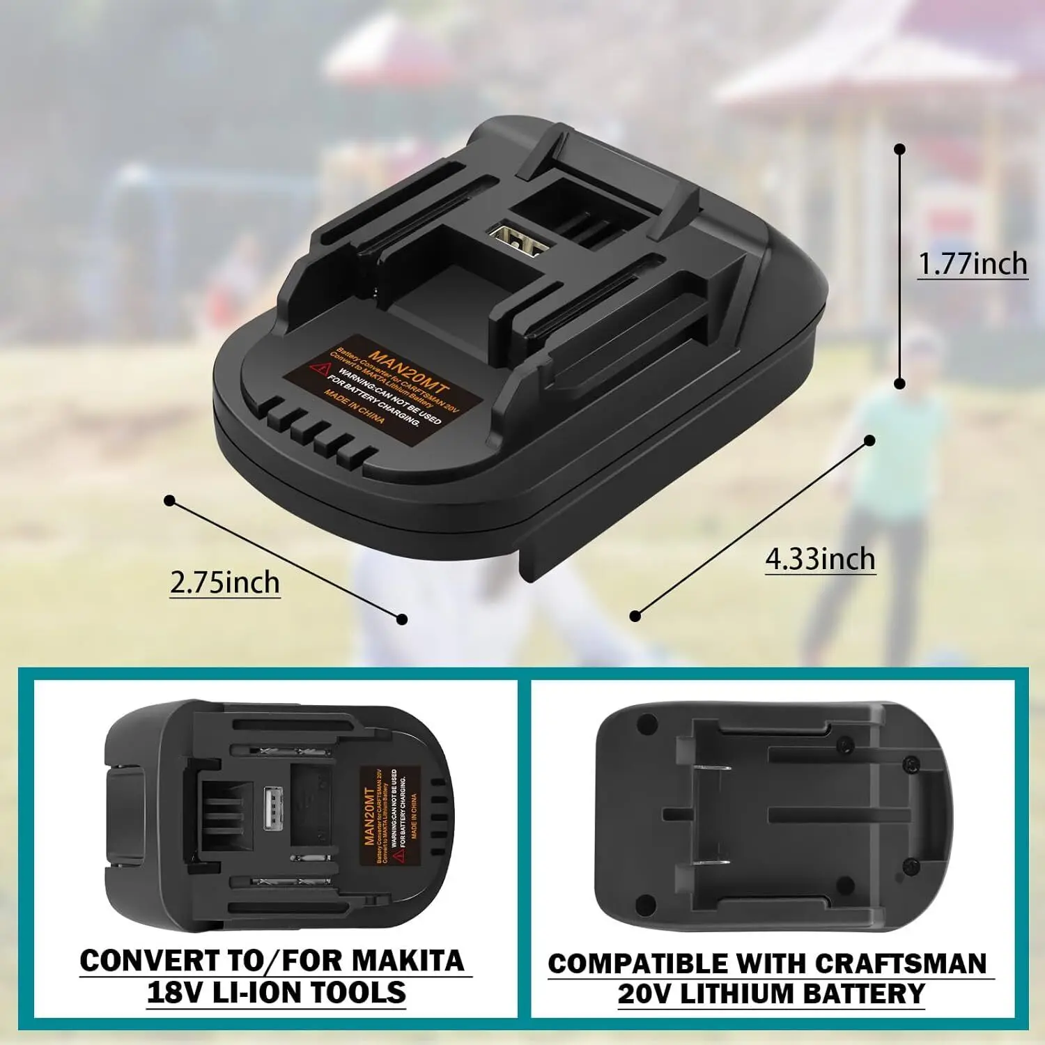 Адаптер аккумулятора для конвертера аккумулятора Stanley fatmax v20 для адаптера для использования инструмента Makita 18 В
Адаптер аккумулятора для конвертера аккумулятора Stanley fatmax v20 для адаптера для использования инструмента Makita 18 В