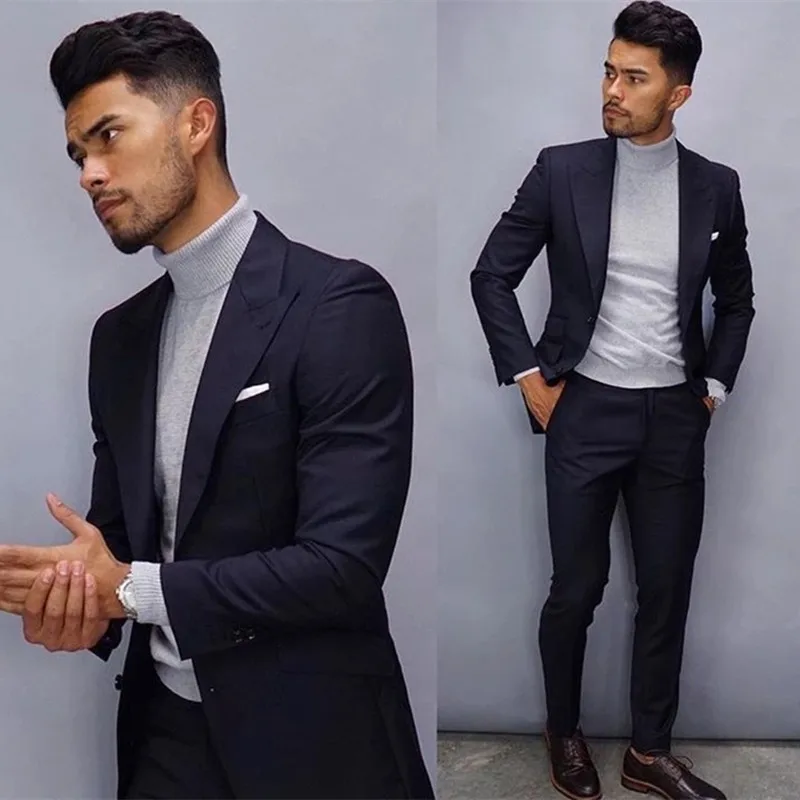 Classic Suit For Men Slim Fit 2 Piece Jacket Pants Set Formal Groom Wedding Peaked Lapel Tuxedo Male Office Business Blazer
Classic Suit For Men Slim Fit 2 Piece Jacket Pants Set Formal Groom Wedding Peaked Lapel Tuxedo Male Office Business Blazer