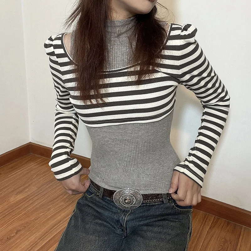 Winter Harajuku Korean Fashion Stripe Women T Shirt Long Sleeve Sexy Top For Women 2000s Clothes Y2k Girls Shirts And Blouses
Winter Harajuku Korean Fashion Stripe Women T Shirt Long Sleeve Sexy Top For Women 2000s Clothes Y2k Girls Shirts And Blouses