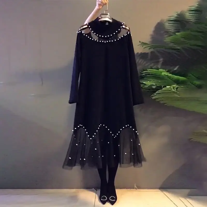 Hikigawa 2023 Long Sleeve Causal Women Dress All Match Gauze Patchwork Dresses Sexy Chic Fashion Elegant Vestido De Mujer
Hikigawa 2023 Long Sleeve Causal Women Dress All Match Gauze Patchwork Dresses Sexy Chic Fashion Elegant Vestido De Mujer