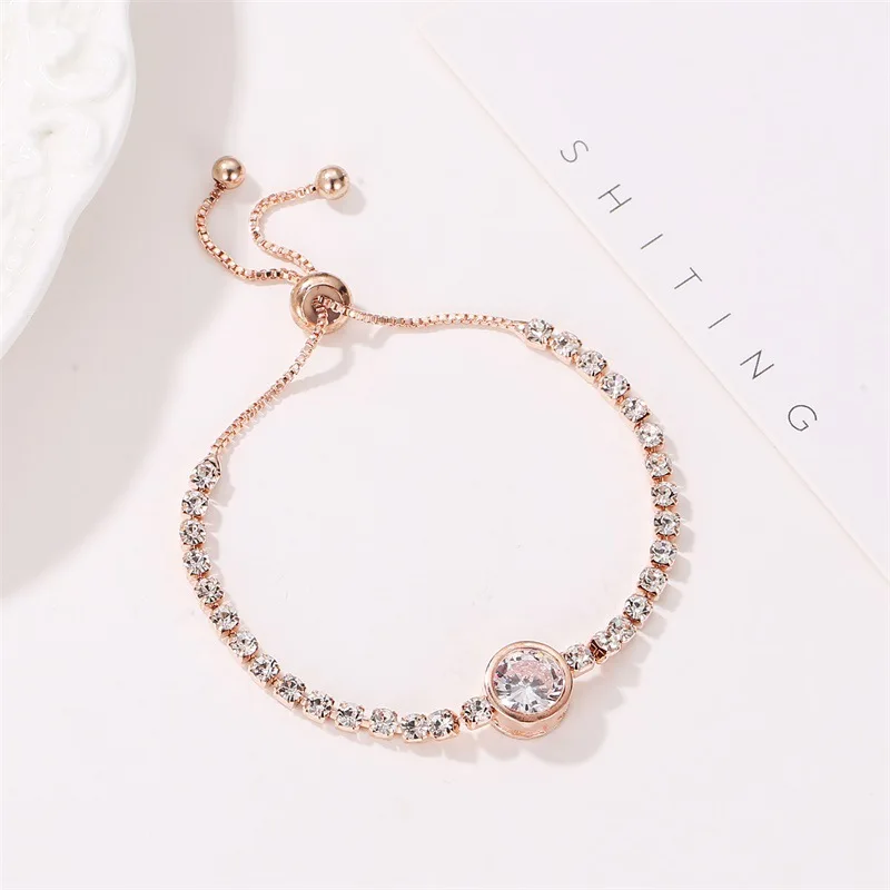 Fashio Crystal Chain Bracelet for Women Charm CZ Tennis Bracelet Teen Girl Adjustable Gold Silver Color Box Chain Bracelets Gift
Fashio Crystal Chain Bracelet for Women Charm CZ Tennis Bracelet Teen Girl Adjustable Gold Silver Color Box Chain Bracelets Gift