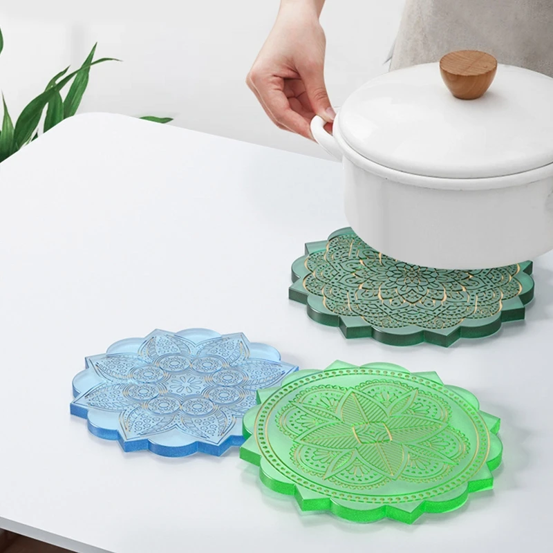 95AB Mandala Diy Homemade Mold Coaster Crystal Dripping Creative Silicone Mold Crystal Drip Placemat Mold for Diy Craft
95AB Mandala Diy Homemade Mold Coaster Crystal Dripping Creative Silicone Mold Crystal Drip Placemat Mold for Diy Craft