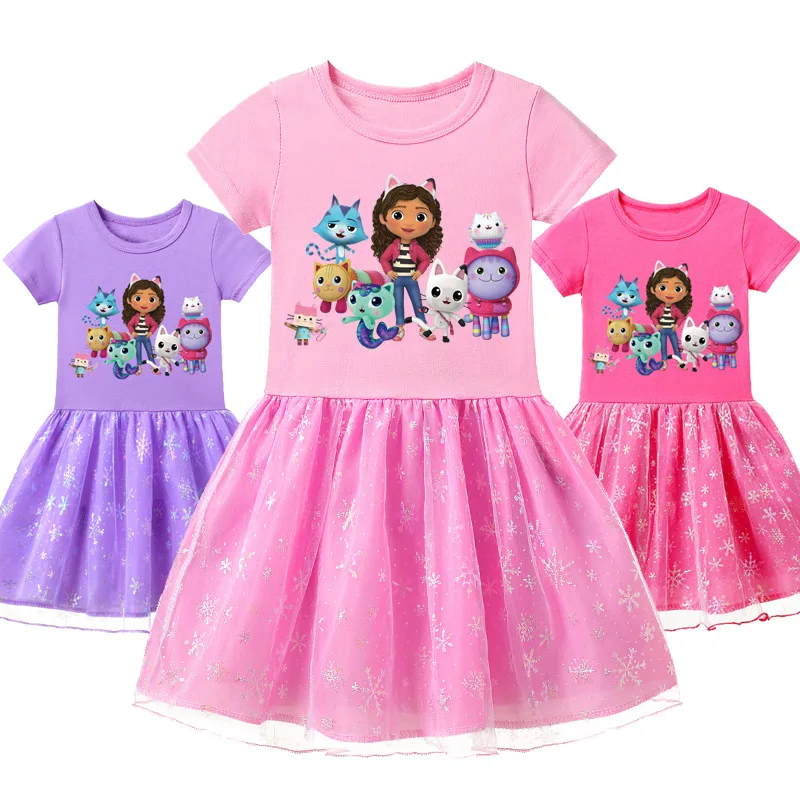 Gabbys Dollhouse Clothes Kids Summer Short Sleeve Dress Toddler Girls Mesh Casual Dresses Children Lace Princess Party Vestidos
Gabbys Dollhouse Clothes Kids Summer Short Sleeve Dress Toddler Girls Mesh Casual Dresses Children Lace Princess Party Vestidos