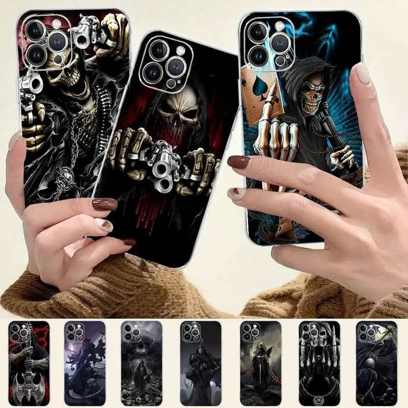 Grim Reaper Skull Phone Case For iPhone 8 7 6 6S Plus X SE 2020 XR XS 14 11 12 13 Mini Pro Max Mobile Case
Grim Reaper Skull Phone Case For iPhone 8 7 6 6S Plus X SE 2020 XR XS 14 11 12 13 Mini Pro Max Mobile Case