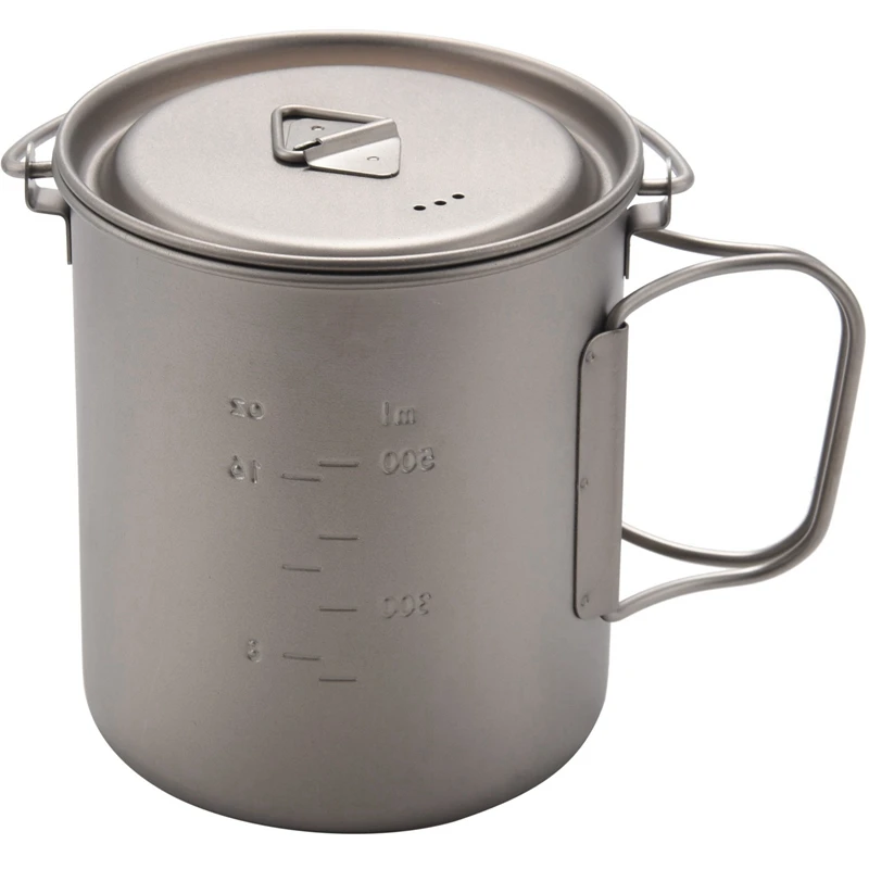 Outdoor Titanium Pot Cup Mug Pots Tableware Camping Cup Picnic Water Cup Mug Of Coffee Tea With Lid Pot 750Ml
Outdoor Titanium Pot Cup Mug Pots Tableware Camping Cup Picnic Water Cup Mug Of Coffee Tea With Lid Pot 750Ml