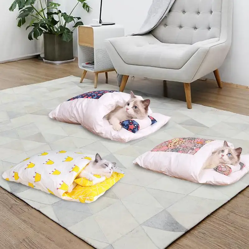 Movable Dog Cat Bed Sleeping Bag Sofas Mat Winter Warm Cat House Small Pet Bed Puppy Kennel Nest Cushion Pet Product Accessories
Movable Dog Cat Bed Sleeping Bag Sofas Mat Winter Warm Cat House Small Pet Bed Puppy Kennel Nest Cushion Pet Product Accessories