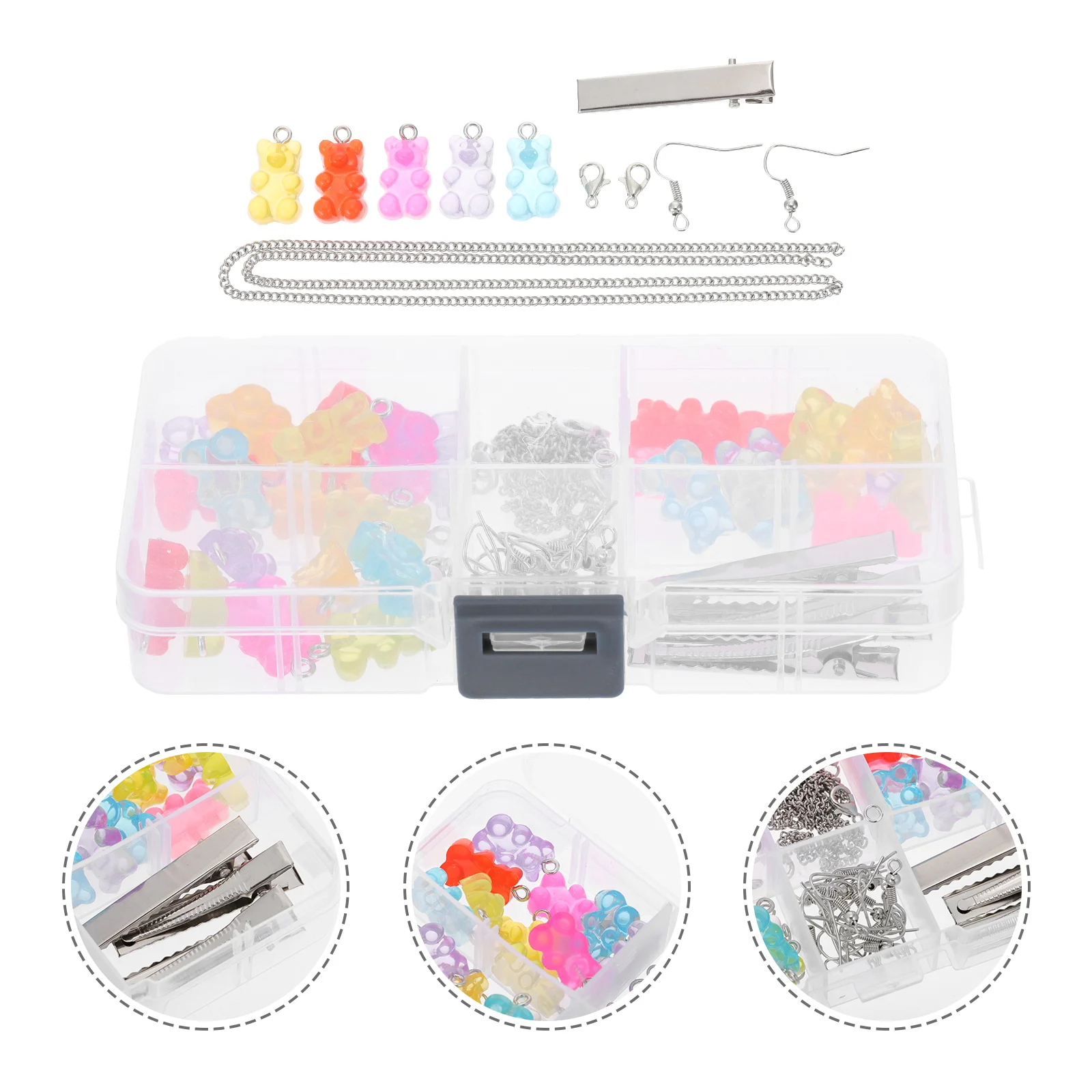 

Charmsresincharm Gummy Making Jewelry Diy Earrings Necklace Earring Kit Embellishments Pendant Clip Hair Craft Finding Crafting