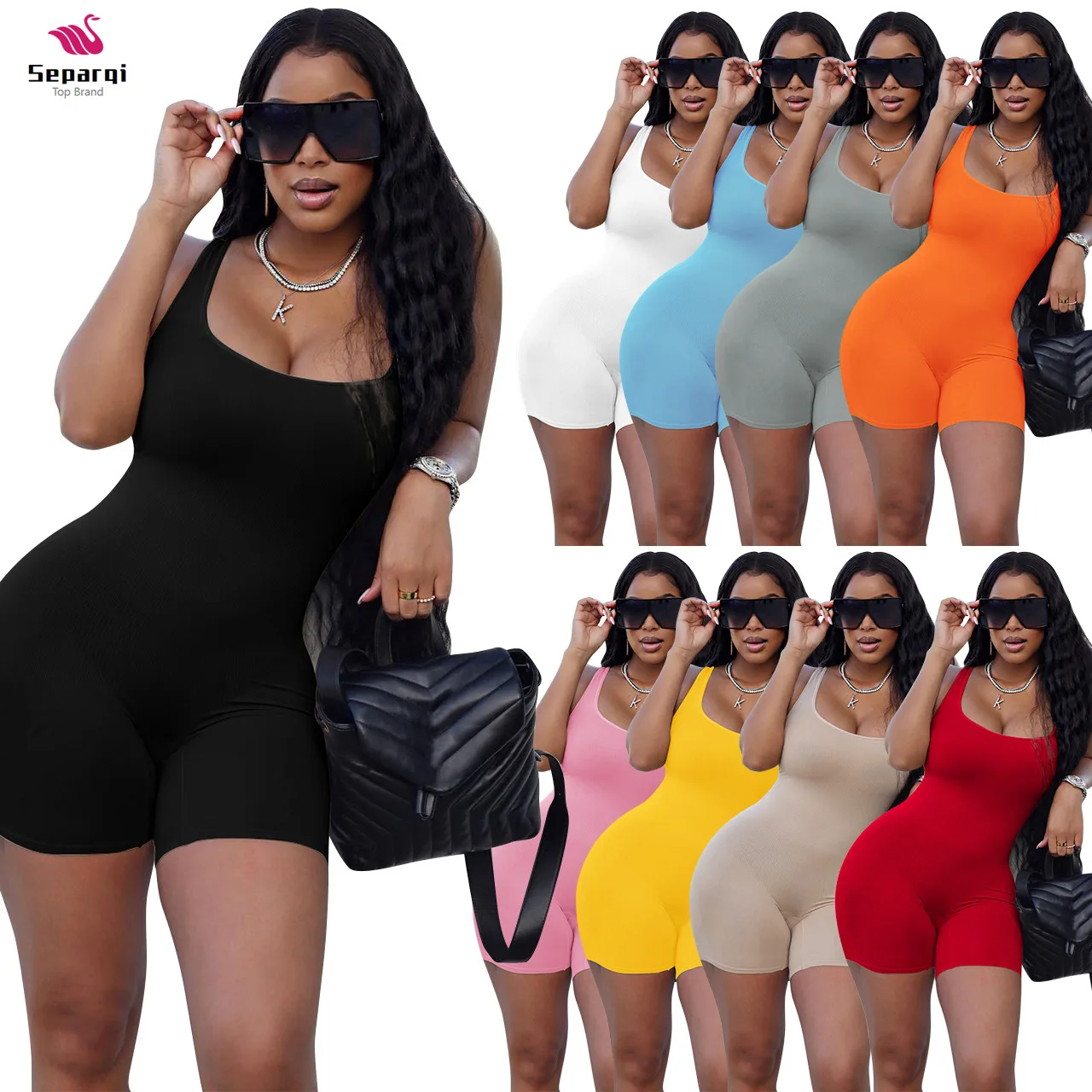 2023 Sexy Women Sleeveless Romper Jumpsuit Bodycon Bodysuit Slim Fit Sports Short Pants Clubwear Backless Biker Shorts Playsuit
2023 Sexy Women Sleeveless Romper Jumpsuit Bodycon Bodysuit Slim Fit Sports Short Pants Clubwear Backless Biker Shorts Playsuit