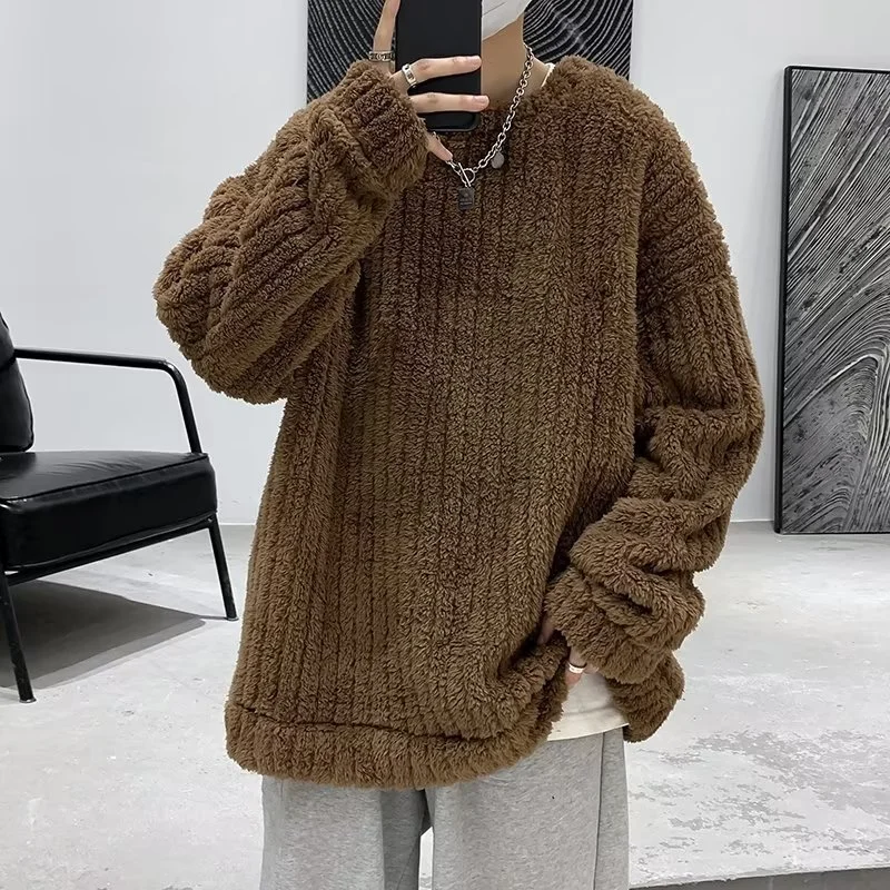 2023 Coffee Plush Sweatshirt Men Fashion Long Sleeve T-Shirt Warm Clothing Vintage Baggy Tops Solid Pullover Trend Y2K Male
2023 Coffee Plush Sweatshirt Men Fashion Long Sleeve T-Shirt Warm Clothing Vintage Baggy Tops Solid Pullover Trend Y2K Male