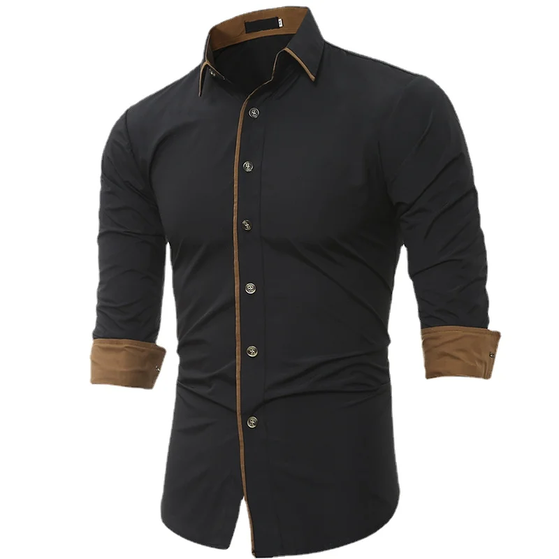 Y2k Four Seasons Men's Double Color Lapel Top Men's Casual Single Breasted Slim Long-sleeved Shirt Casual Men's Must-have Shirt 
Y2k Four Seasons Men's Double Color Lapel Top Men's Casual Single Breasted Slim Long-sleeved Shirt Casual Men's Must-have Shirt