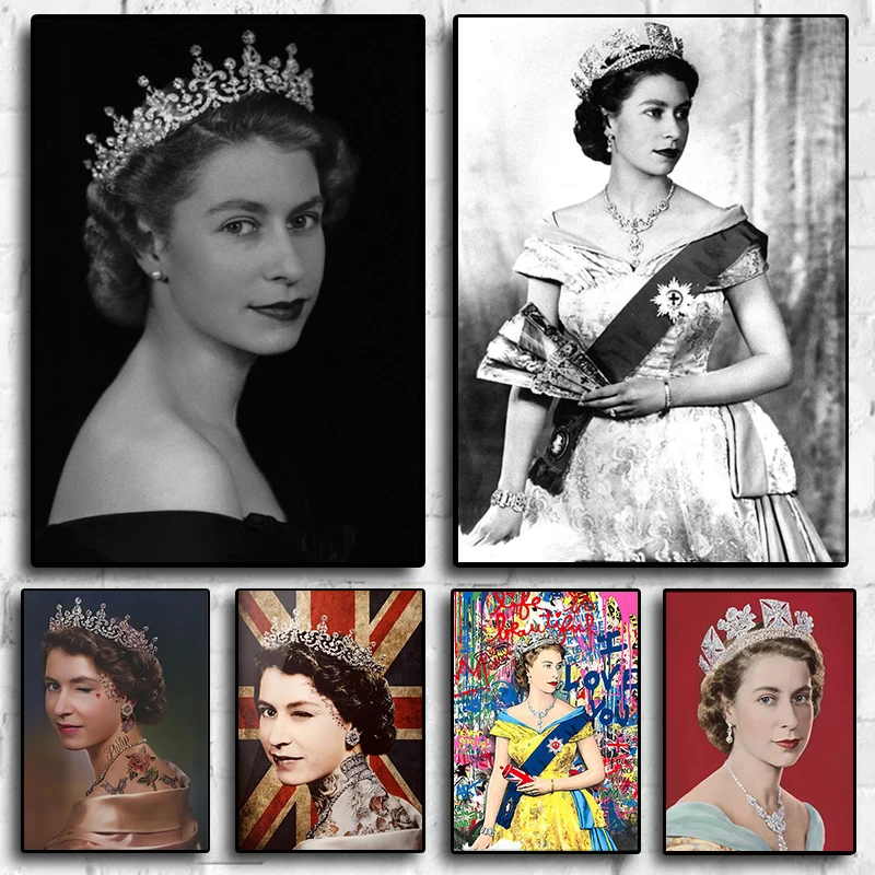 Queen Elizabeth II Portrait and Prints Posters Prints Canvas Painting Black and White Wall Art Canvas For Living Room Wall Decor
Queen Elizabeth II Portrait and Prints Posters Prints Canvas Painting Black and White Wall Art Canvas For Living Room Wall Decor
