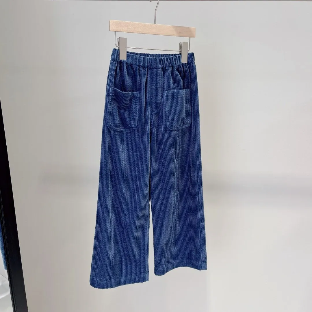 baby trousers Thick Striped Blue Corduroy Casual Pants Loose Cotton Straight Soft Long Pants
baby trousers Thick Striped Blue Corduroy Casual Pants Loose Cotton Straight Soft Long Pants