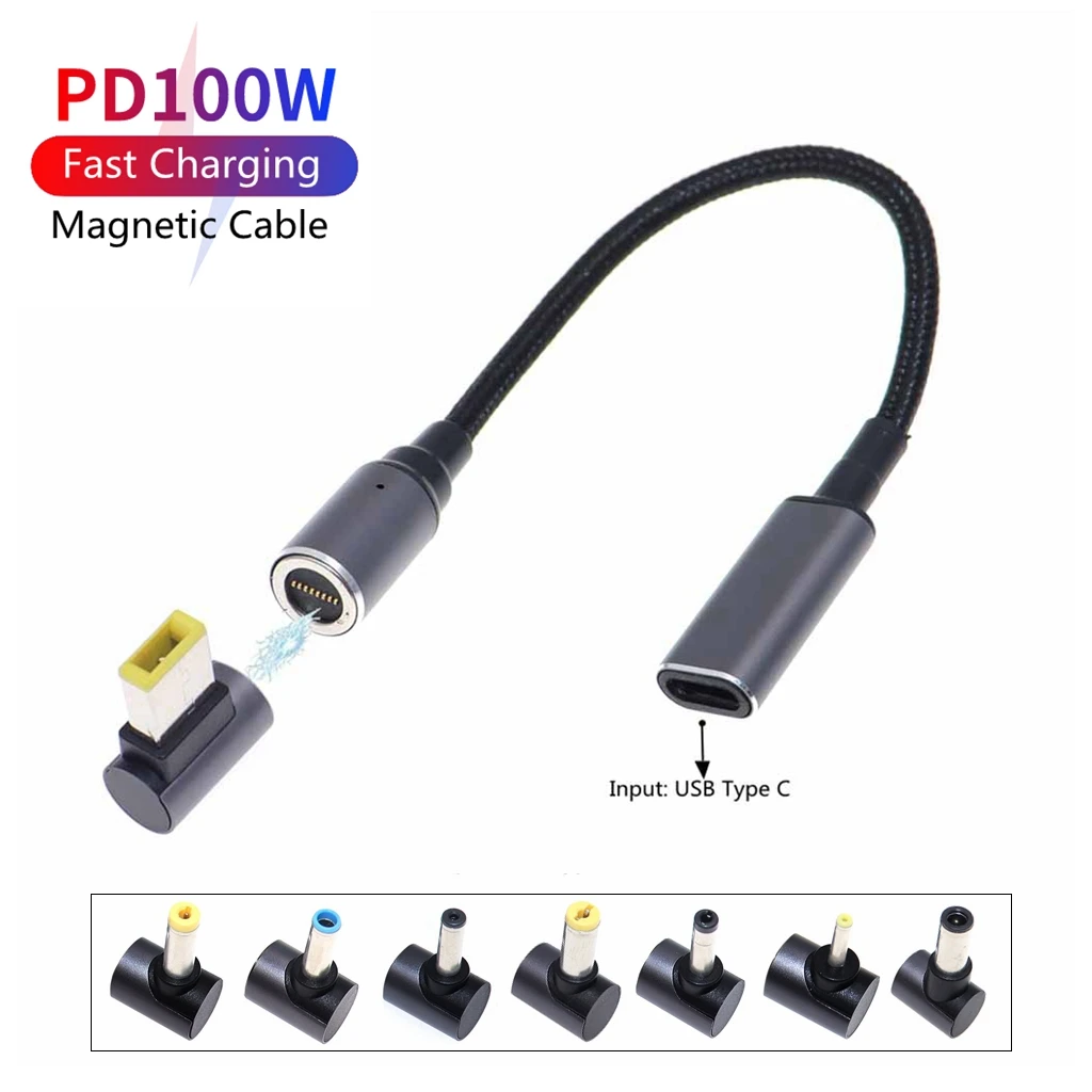 100W USB Type C PD Power Adapter Converter Magnetic Fast Laptop Charging Cable Wire for Asus Hp Lenovo Laptop Charger Connector
100W USB Type C PD Power Adapter Converter Magnetic Fast Laptop Charging Cable Wire for Asus Hp Lenovo Laptop Charger Connector