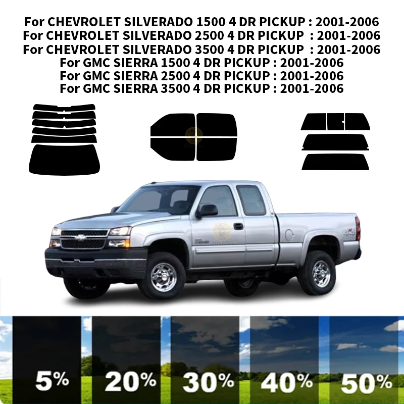 Нанокерамическая Автомобильная УФ-пленка Precut для окон, автомобильная оконная пленка для CHEVROLET SILVERADO 3500 4 DR PICKUP 2001-2006
Нанокерамическая Автомобильная УФ-пленка Precut для окон, автомобильная оконная пленка для CHEVROLET SILVERADO 3500 4 DR PICKUP 2001-2006