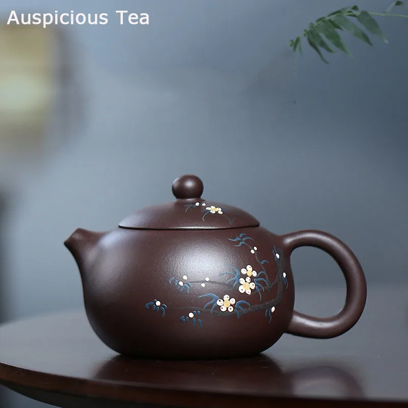 250ml Classic Yixing Purple Clay Teapots Raw Ore Purple Mud Xishi Tea Pot Chinese Plum Bossom Filter Kettle Tea Set Accessories
250ml Classic Yixing Purple Clay Teapots Raw Ore Purple Mud Xishi Tea Pot Chinese Plum Bossom Filter Kettle Tea Set Accessories