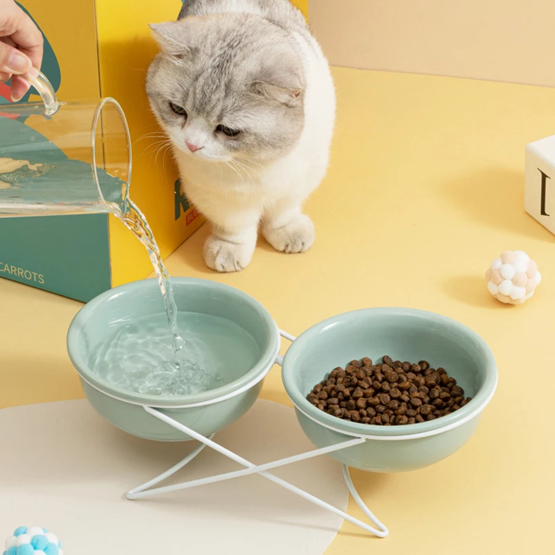 Cat Water Feeding Bowl Small Puppy Dog Kibble Feeder with Iron Stand Pet Eating Drinking Double Bowls Cats Dogs Supplies
Cat Water Feeding Bowl Small Puppy Dog Kibble Feeder with Iron Stand Pet Eating Drinking Double Bowls Cats Dogs Supplies