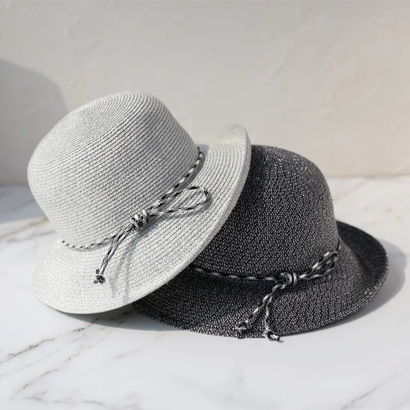 The new spring and summer Novel become warped edge contracted fashion bowknot is gold and silver threads but small basin hat sun
The new spring and summer Novel become warped edge contracted fashion bowknot is gold and silver threads but small basin hat sun