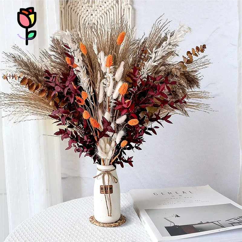 100Pcs Natural Dried Flowers Pampas Grass Bouquet Boho Home Decoration Artificial Flower Bunny Tail Wedding Christmas Decoration
100Pcs Natural Dried Flowers Pampas Grass Bouquet Boho Home Decoration Artificial Flower Bunny Tail Wedding Christmas Decoration