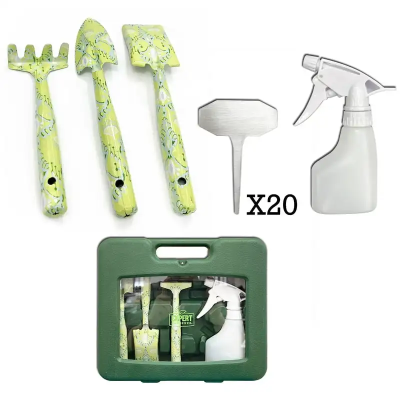 Garden Tool Set with Carrying Case, Green (24 Pieces) Drippers irrigation Bewässerung schlauch Garden watering system Gardening
Garden Tool Set with Carrying Case, Green (24 Pieces) Drippers irrigation Bewässerung schlauch Garden watering system Gardening