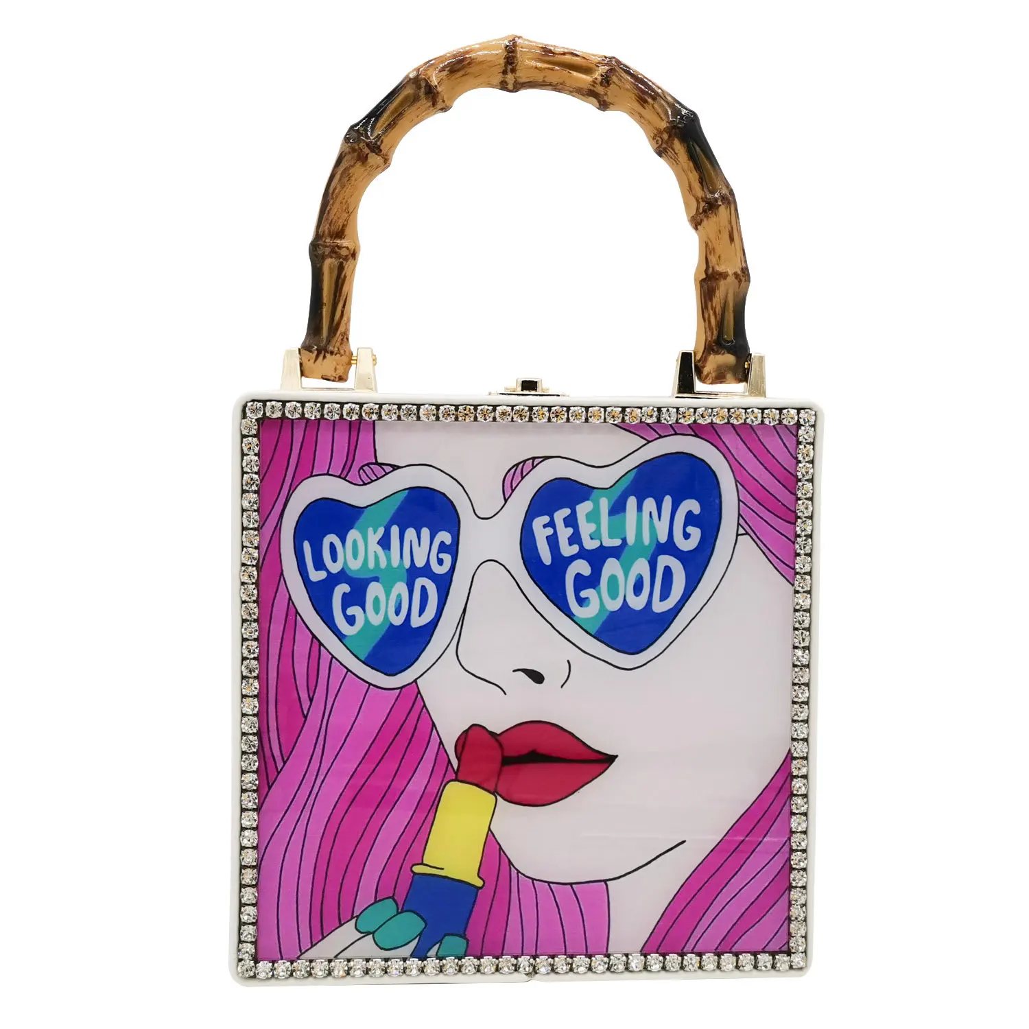 Ladies Luxury Totes 2022 New Fashion Charm Box Type Acrylic Patchwork Pattern Small Square Bag Famous Brand Designer Handbags Cc
Ladies Luxury Totes 2022 New Fashion Charm Box Type Acrylic Patchwork Pattern Small Square Bag Famous Brand Designer Handbags Cc