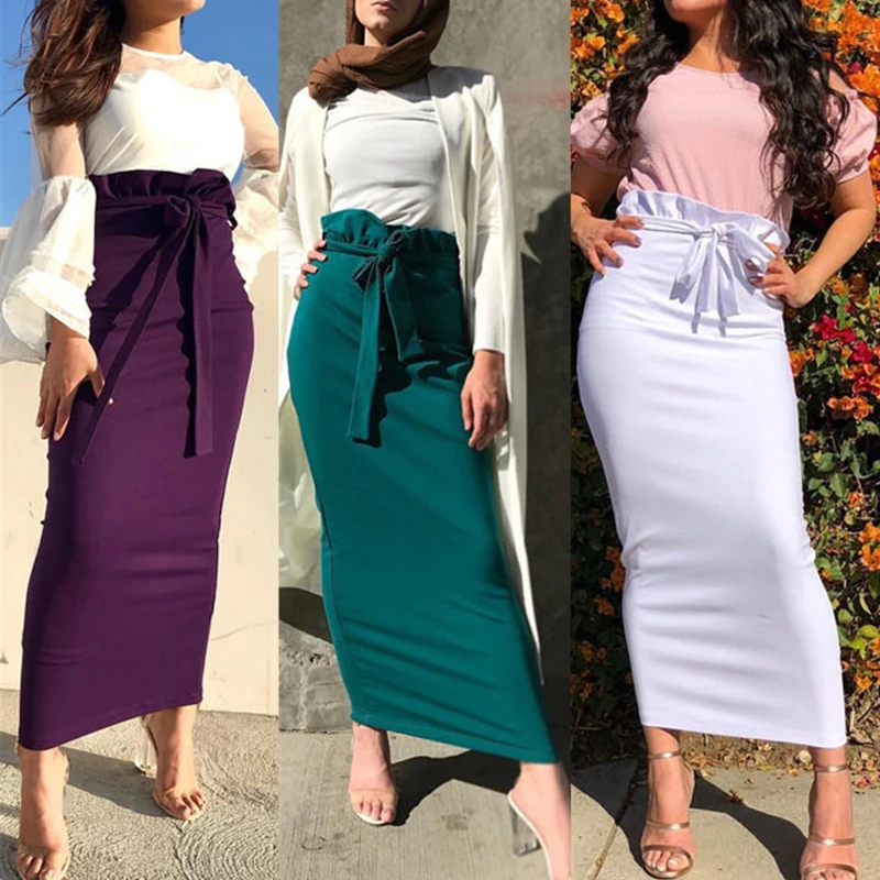Plus Size Ruffles Skirts Faldas Mujer Moda Summer Abaya Dubai Muslim Long Maxi High Waist Skirt Women Jupe Longue Femme
Plus Size Ruffles Skirts Faldas Mujer Moda Summer Abaya Dubai Muslim Long Maxi High Waist Skirt Women Jupe Longue Femme