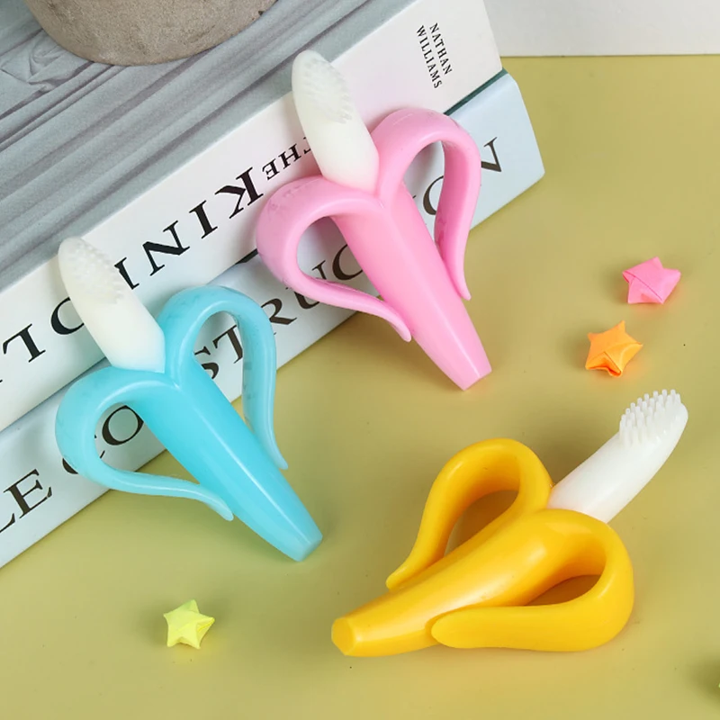 Baby's Soft Silicone Banana Tooth Tape Toothbrush 
Baby's Soft Silicone Banana Tooth Tape Toothbrush