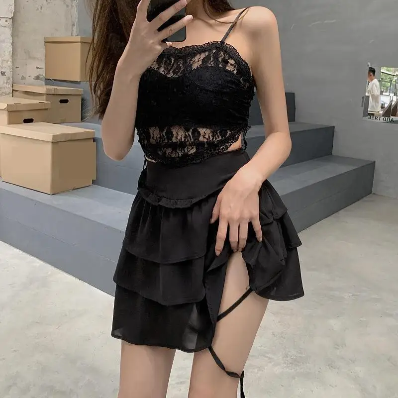 Female Chiffon Short Mini Skirt Female Summer Lotus Leaf Sexy High Waist Irregular Bandage Cake Skirt Ladies Street Fit Bottoms
Female Chiffon Short Mini Skirt Female Summer Lotus Leaf Sexy High Waist Irregular Bandage Cake Skirt Ladies Street Fit Bottoms