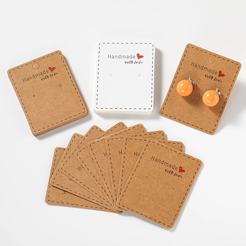 50Pcs Jewelry Packaging Earrings Necklace Display Cards Holder Kraft Paper Tags For DIY Small Businesses Making Material 
50Pcs Jewelry Packaging Earrings Necklace Display Cards Holder Kraft Paper Tags For DIY Small Businesses Making Material