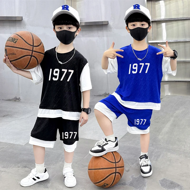 Summer Clothes Boys Letter Pattern Boys Outfits Tshirt + Short Clothes Boy Teenage Tracksuits For Children 6 8 10 12 14
Summer Clothes Boys Letter Pattern Boys Outfits Tshirt + Short Clothes Boy Teenage Tracksuits For Children 6 8 10 12 14